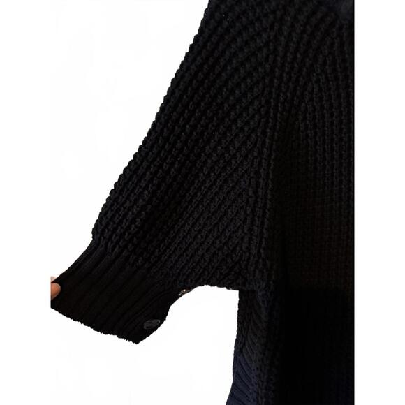 J. Crew Turtleneck Cotton Poncho Sweater M/L - Picture 6 of 11